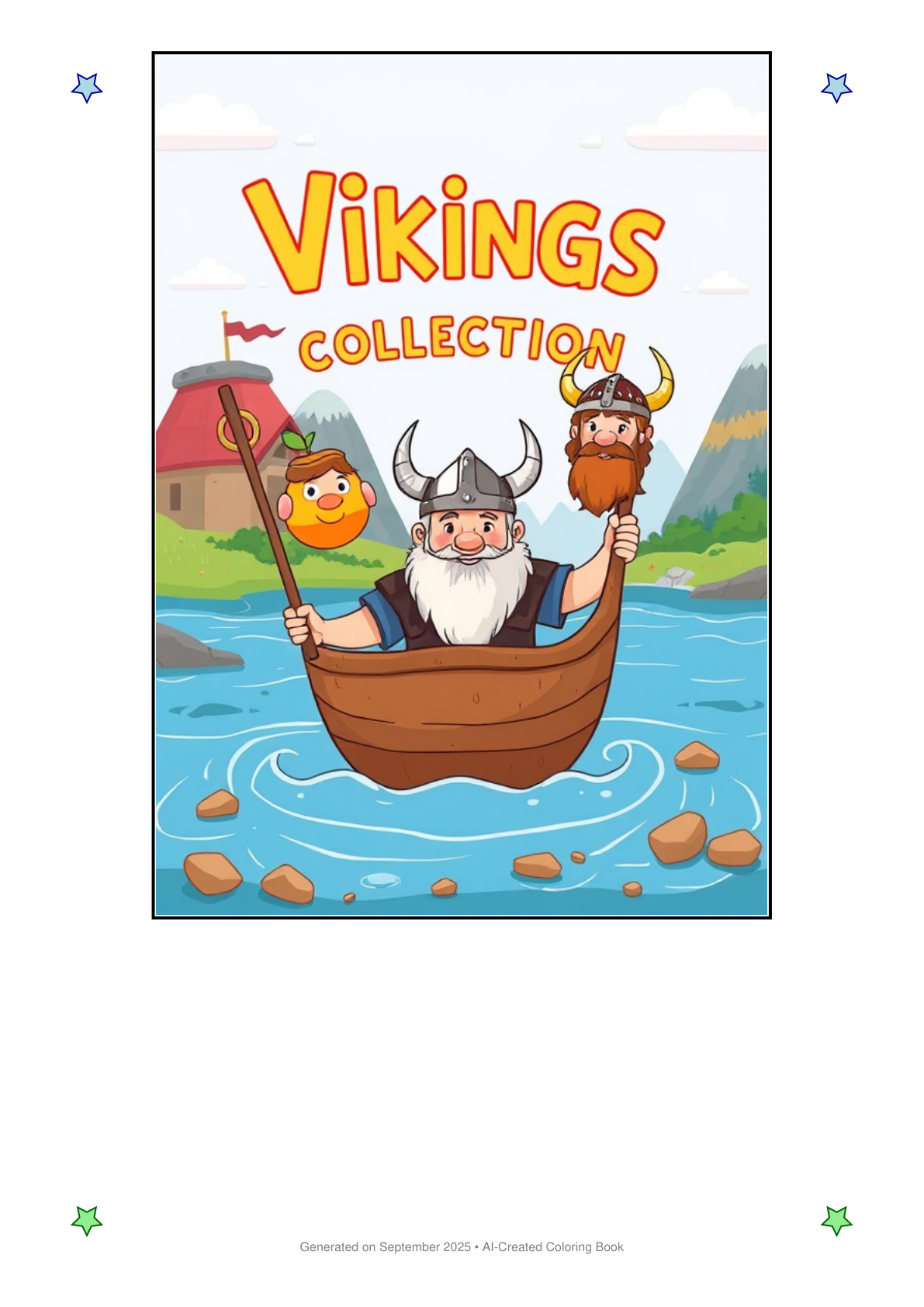 Vikings Coloring Book AB3882B9 (12 Coloring Pages)