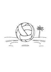 Volleyball Coloring Book 34E1F4D3 (12 Coloring Pages)