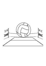 Volleyball Coloring Book 34E1F4D3 (12 Coloring Pages)