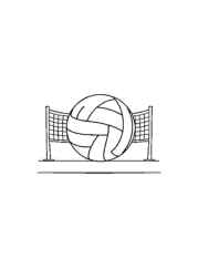 Volleyball Coloring Book 60A84326 (12 Coloring Pages)