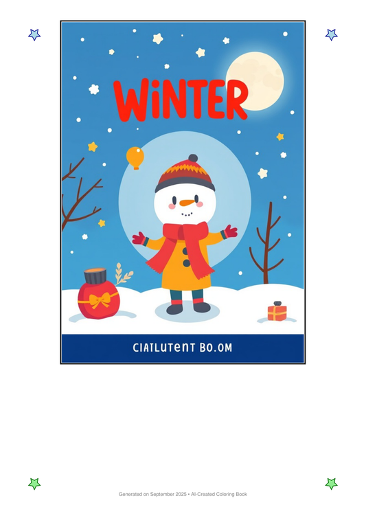 Winter Coloring Book 0702057A (12 Coloring Pages)