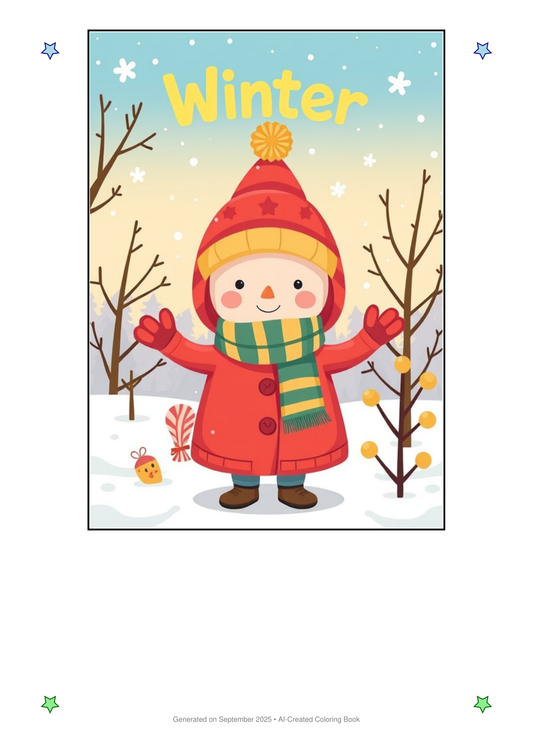 Winter Coloring Book 39D37DC2 (12 Coloring Pages)