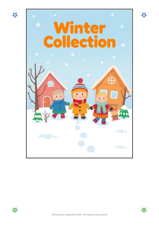 Winter Coloring Book F7680F3F (12 Coloring Pages)