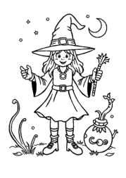 Witches Coloring Book D9AA6B6A (12 Coloring Pages)