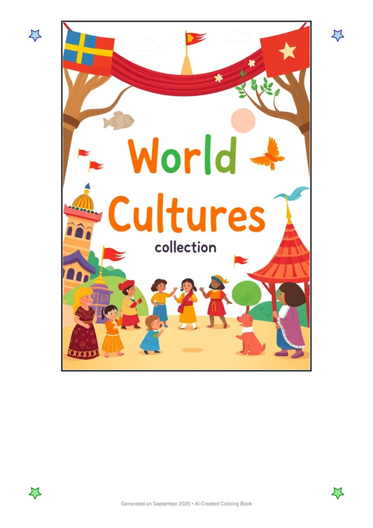 World Cultures Coloring Book 38D9C476 (12 Coloring Pages)