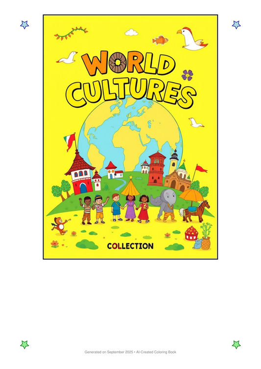 World Cultures Coloring Book 5970FE76 (12 Coloring Pages)