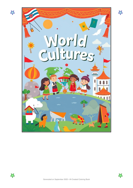 World Cultures Coloring Book 6FB3A1FE (12 Coloring Pages)